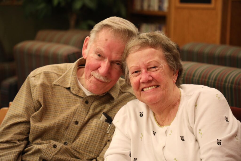 couple living together in independent senior living