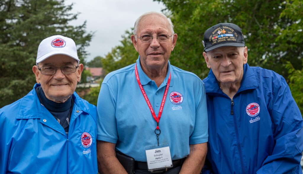 Three Pillars residents Wayne, Jim, and Gene