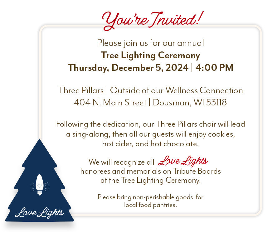 Three Pillars Senior living Communities Love Lights